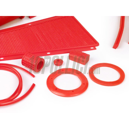 Kit gommini telaio Vespa GT, Sprint, GL, TS, Super, Rally - 19 pezzi - Rosso