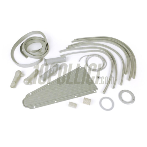 Frame rubber set Vespa GT, Sprint, GL, TS, Super, Rally - 19 parts - Grey