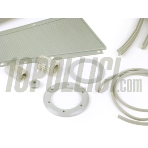 Frame rubber set Vespa GT, Sprint, GL, TS, Super, Rally - 19 parts - Grey