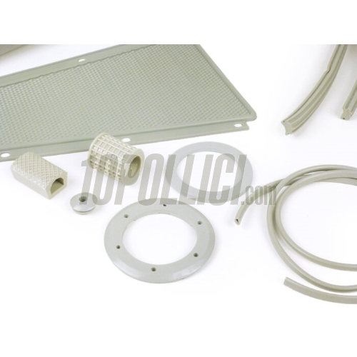 Frame rubber set Vespa GT, Sprint, GL, TS, Super, Rally - 19 parts - Grey