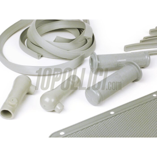 Frame rubber set Vespa GT, Sprint, GL, TS, Super, Rally - 19 parts - Grey