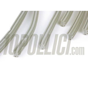 Frame rubber set Vespa GT, Sprint, GL, TS, Super, Rally - 19 parts - Grey