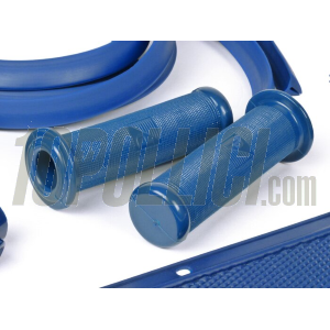 Frame rubber set Vespa GT, Sprint, GL, TS, Super, Rally - 19 parts - Blue