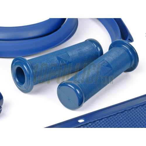 Frame rubber set Vespa GT, Sprint, GL, TS, Super, Rally - 19 parts - Blue