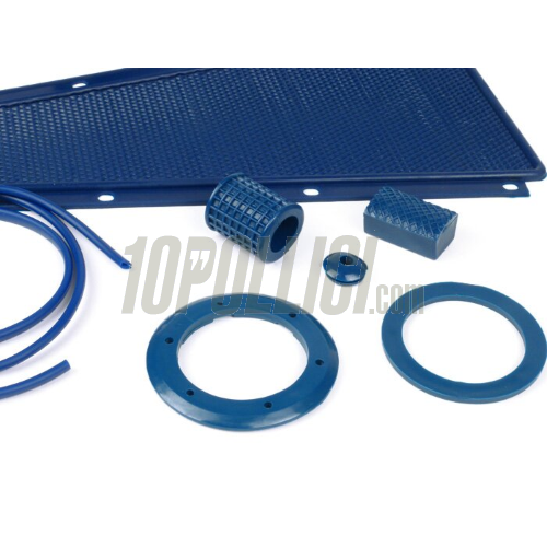 Frame rubber set Vespa GT, Sprint, GL, TS, Super, Rally - 19 parts - Blue