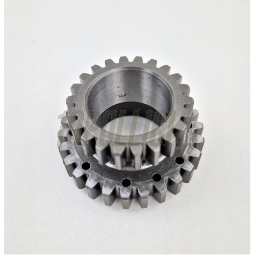 Primary pinion BENELLI 25 cogs for primary driven gear 63 cogs straight teeth Malossi and 20 cogs Benelli on 6 and 7 springs clutches Vespa Largeframe