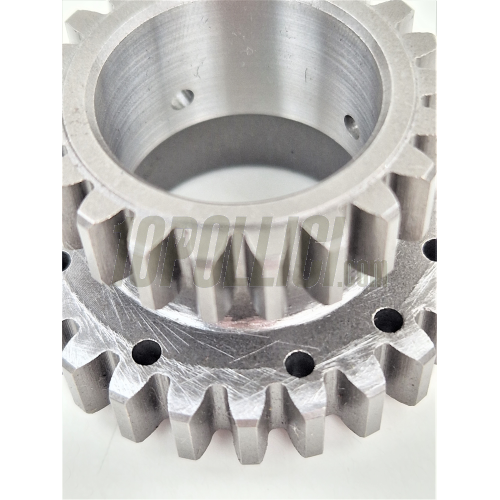 Pignone primaria z=20 BENELLI per corona z=65 Benelli denti dritti  per frizioni 6 e 7 molle  Vespa Largeframe