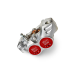 Brake caliper OTTOPUNTOUNO New Era - 4 pistons, 84mm hole to hole - CNC aluminum, anodised red and silver