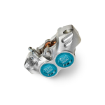 Brake caliper OTTOPUNTOUNO New Era - 4 pistons, 84mm hole to hole - CNC aluminum, anodised light blue and silver