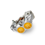 Brake caliper OTTOPUNTOUNO New Era - 4 pistons, 84mm hole to hole - CNC aluminum, anodised gold and silver