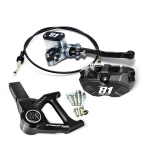 Kit freno radiale anteriore OTTOPUNTOUNO MC-11 + Hurricane per Zip SP, alluminio CNC - nero anodizzato