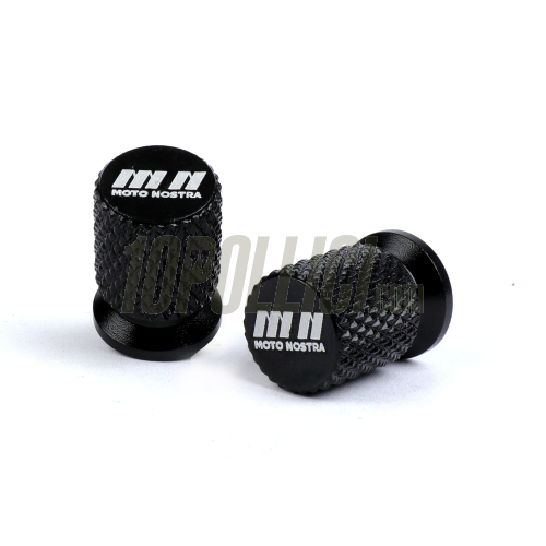 Tappi valvola MOTO NOSTRA alluminio CNC - nero nodizzato
