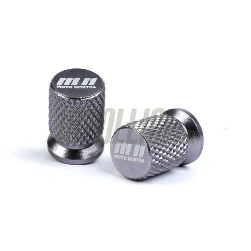 Valve cap MOTO NOSTRA CNC aluminium - anodised grey