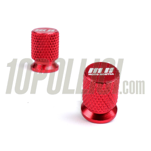 Tappi valvola MOTO NOSTRA alluminio CNC - rosso nodizzato