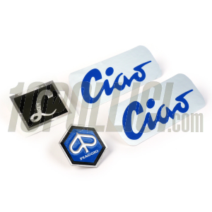 Set targhette per Piaggio Ciao Lusso - blu