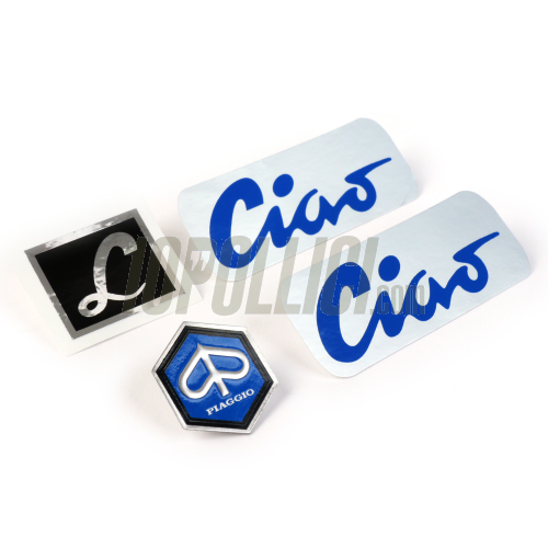 Set targhette per Piaggio Ciao Lusso - blu