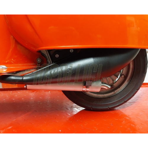 Printed racing exhaust VMC EVO RACER 52-B Vespa 50, 90, 125 ET3 Primavera - hub spacing 52mm - black