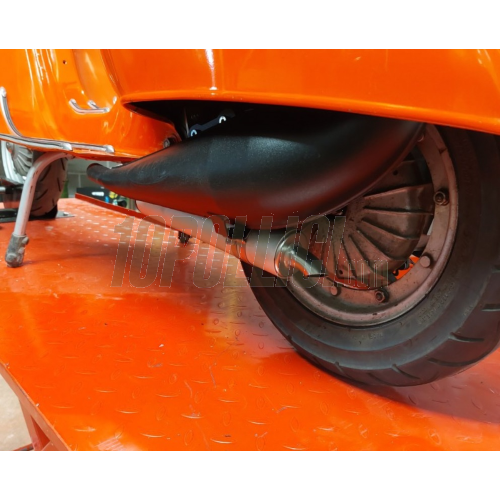 Printed racing exhaust VMC EVO RACER 52-B Vespa 50, 90, 125 ET3 Primavera - hub spacing 52mm - black