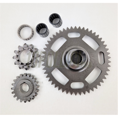 Primary gear 19-48 BENELLI triple roller bearing with z=12 dedicated kickstarter gear  Vespa Smallframe