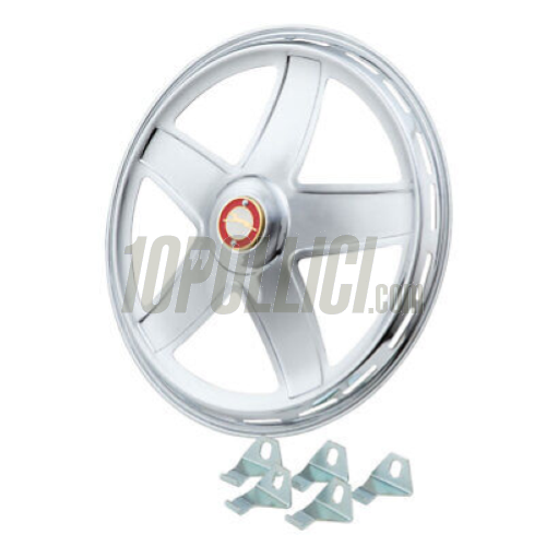 Hug cap "Ferrarina 50 anni" for open 10" rim Vespa  50, Primavera, ET3, PK GT, Sprint, GL, GS, 180 SS, Sprint V, Rally, TS, PX, PE, Lusso, T5, LML 