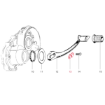 Securing plate for kickstarter for Vespa V1-15, V30-33
