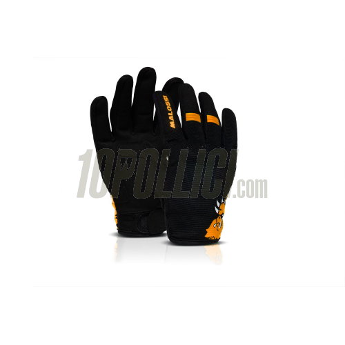 M-Gloves MALOSSI - black, orange - size M