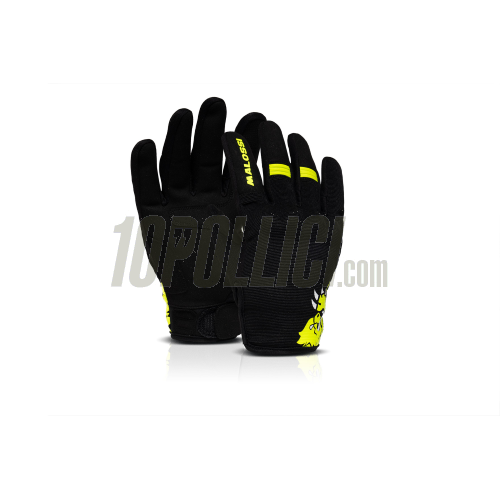 M-Gloves MALOSSI - black, yellow - size L