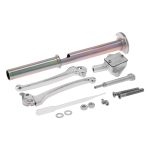 Brake master cylinder kit MOTORINO DIAVOLO with lever and throttle shaft Vespa PX, PE - silver