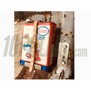 Oil can rack RUSTY FARTS Vespa Smallframe, Largeframe, Wideframe - untrated steel, legshield left