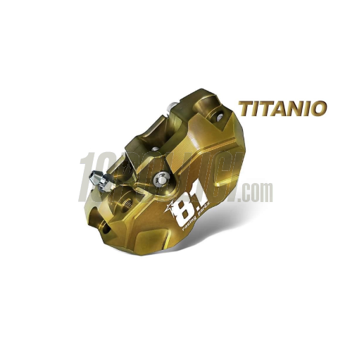 Brake caliper OTTOPUNTOUNO Titanium Hurricane 4 pistons, 84mm hole to hole - CNC aluminum