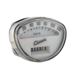 Speedometer SIP Classic Vespa 125 ET3, GTR, TS, Rally, Super, Sprint Veloce - 120 Km/h - White