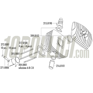 Cilinder kit POLINI d.48mm, stroke 42mm, Minarelli P6 - Fantic Motor