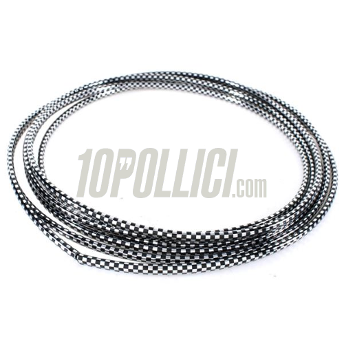UNIVERSAL fender "U" shaped - black and chromed chequered - 7x10,7mm