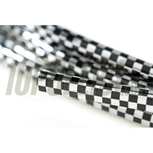 UNIVERSAL fender "U" shaped - black and chromed chequered - 7x10,7mm