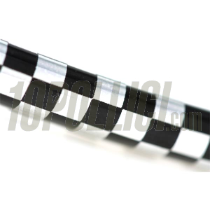 UNIVERSAL fender "U" shaped - black and chromed chequered - 7x10,7mm