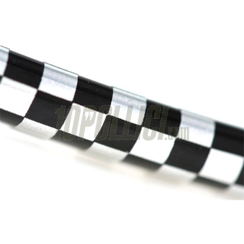 UNIVERSAL fender "U" shaped - black and chromed chequered - 7x10,7mm