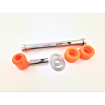 Smallframe engine silentblocks for Piaggio casing (pair) FABBRI RACING - orange