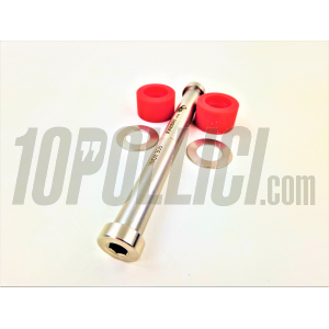Smallframe engine silentblocks for Piaggio casing (pair) FABBRI RACING - red