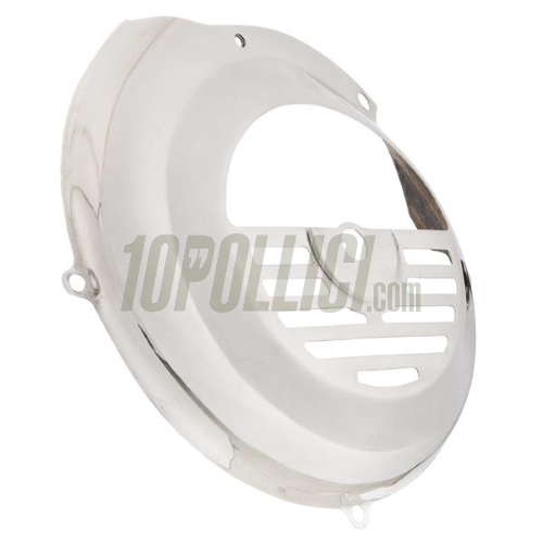 Flywheel cover Vespa 50, 90, 125 ET3 Primavera - polished stainless steel