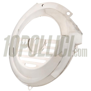 Flywheel cover Vespa 50, 90, 125 ET3 Primavera - polished stainless steel