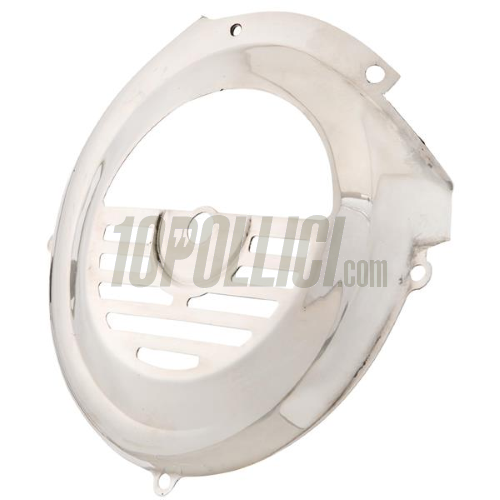 Flywheel cover Vespa 50, 90, 125 ET3 Primavera - polished stainless steel