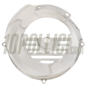 Flywheel cover Vespa 50, 90, 125 ET3 Primavera - polished stainless steel