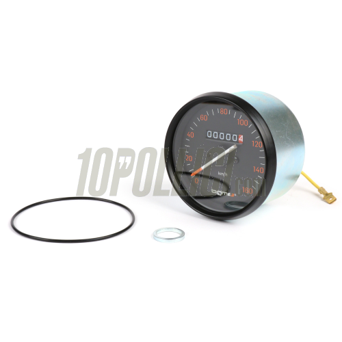 Speedometer BGM PRO Vespa PX 125, 150, 200, black ring, 160 Km/h