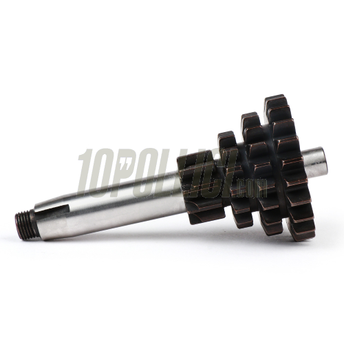 Input shaft assembly BGM PRO 10-14-17-20 teeth - short 3rd, extra short 4th - Vespa 50, 90, 125 ET3 Primavera, PK