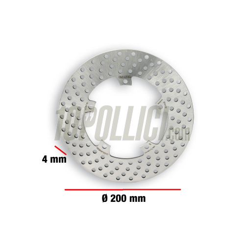 Disco freno MALOSSI MHR Power Disc per Vespa PX, ET2, ET4, LX, ZIP SP, Grimeca Classic NT - D.200