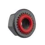 Nut M8, flanged, phosphated - lock "gas tight"