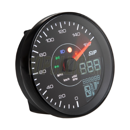Speedometer rev counter SIP TACHO KARACHO for Vespa PX Arcobaleno, '98, MY, '11, 16.000rpm, face: black