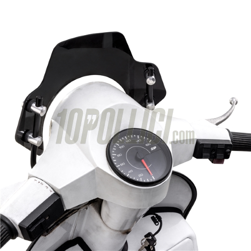 Speedometer rev counter SIP TACHO KARACHO for Vespa PX Arcobaleno, '98, MY, '11, 16.000rpm, face: black