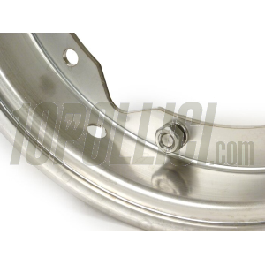 Stainless steel wheel rim 2.10-10 decomposable BGM PRO Vespa 50 Special, 125 ET3 Primavera, Sprint, GT, GL, TS, Rally, PX, PK, T5 