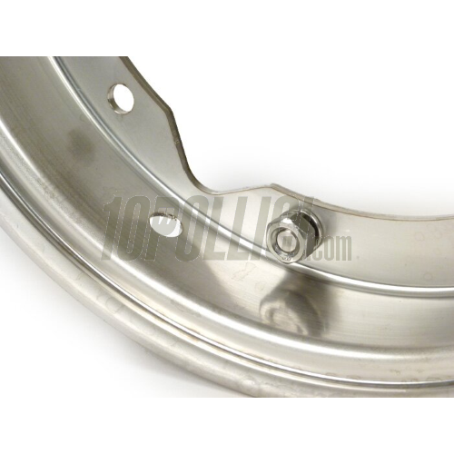 Stainless steel wheel rim 2.10-10 decomposable BGM PRO Vespa 50 Special, 125 ET3 Primavera, Sprint, GT, GL, TS, Rally, PX, PK, T5 